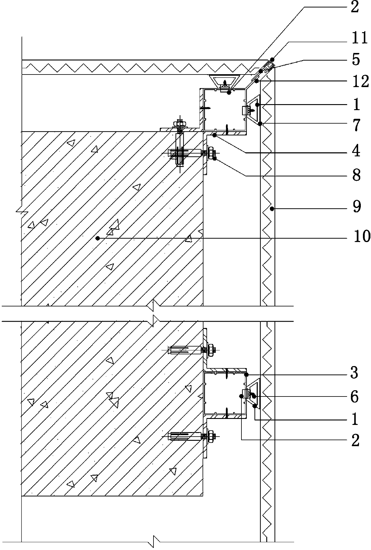 Detachable frameless big glass keel dry-hanging method construction system and construction method