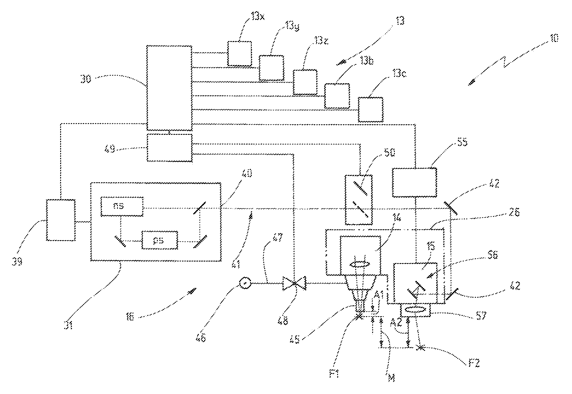 Laser machining apparatus with switchable laser system and laser machining method