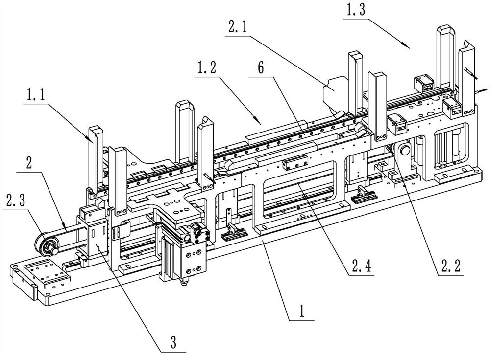 Feeding and discharging pushing mechanism of laser marking device