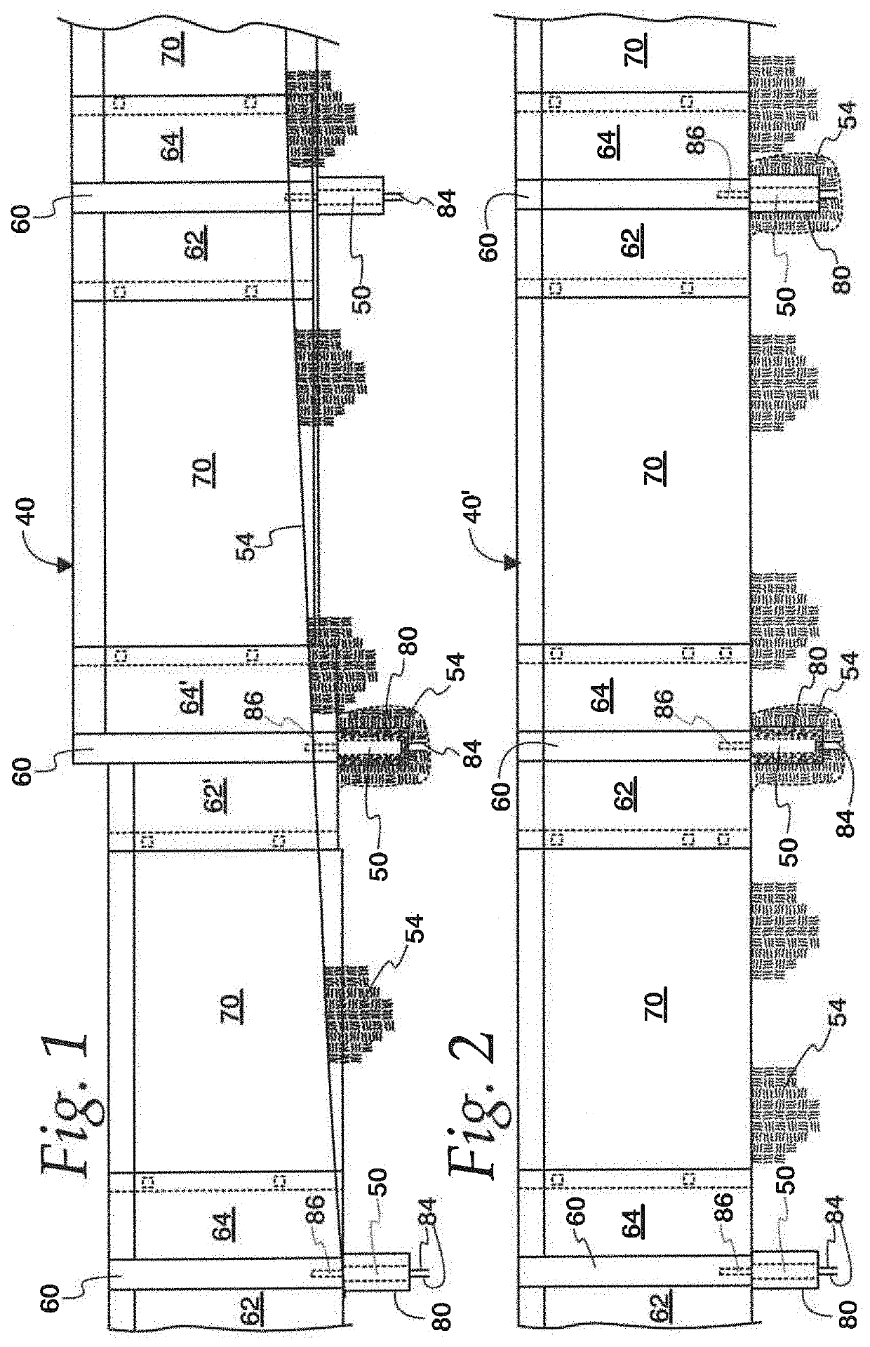 Noise attenuating barrier and method of installing same