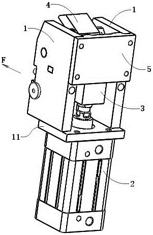 Mold overturning and locking mechanism