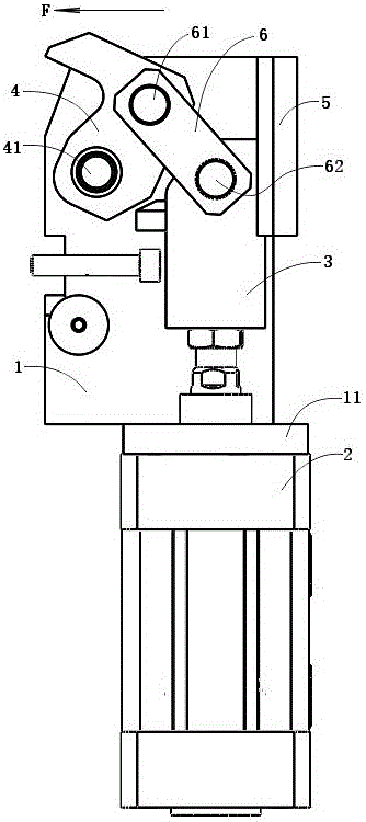 Mold overturning and locking mechanism