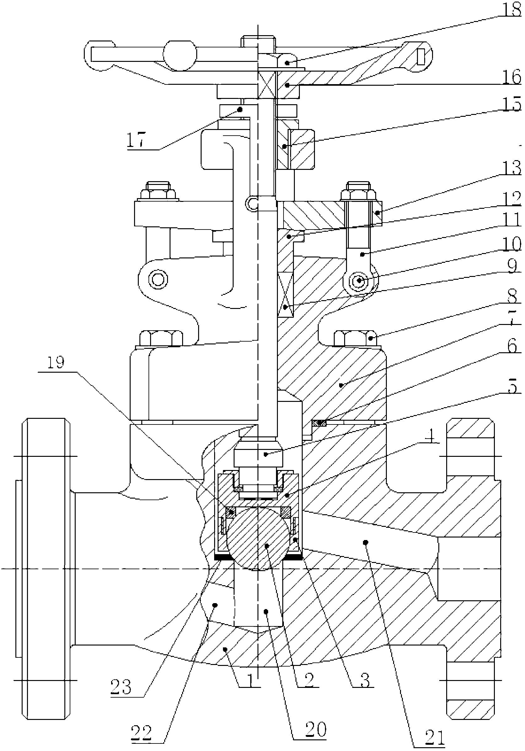 Dust collection type spherical stop valve