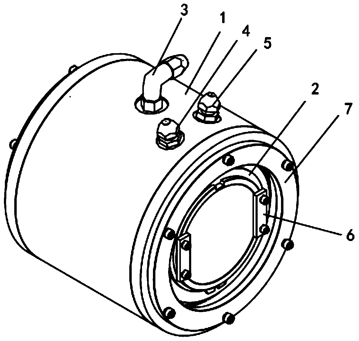 Water-cooling rotary air inlet device
