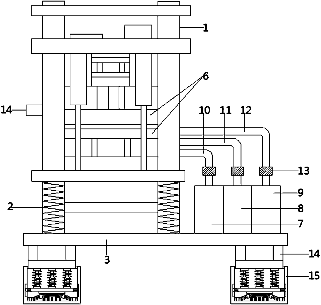 Efficient die-casting device for bus duct production