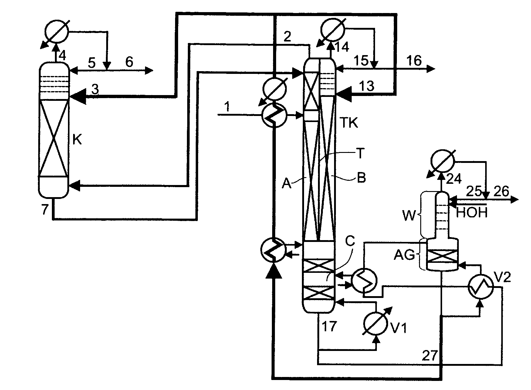 Process for obtaining crude 1,3-butadiene from a C4 cut