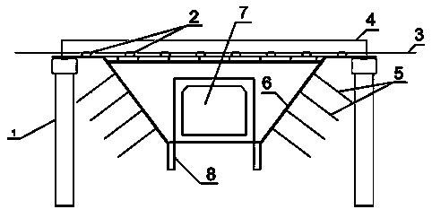Method for hard overhead construction of frame culvert of existing railway