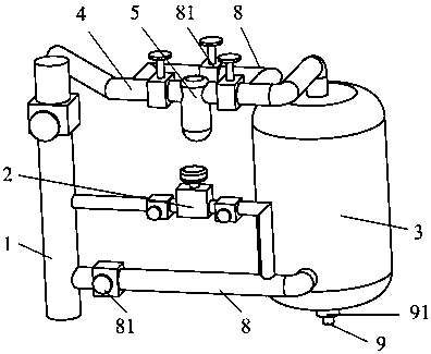A positive blowing air supply system for a bottle making machine
