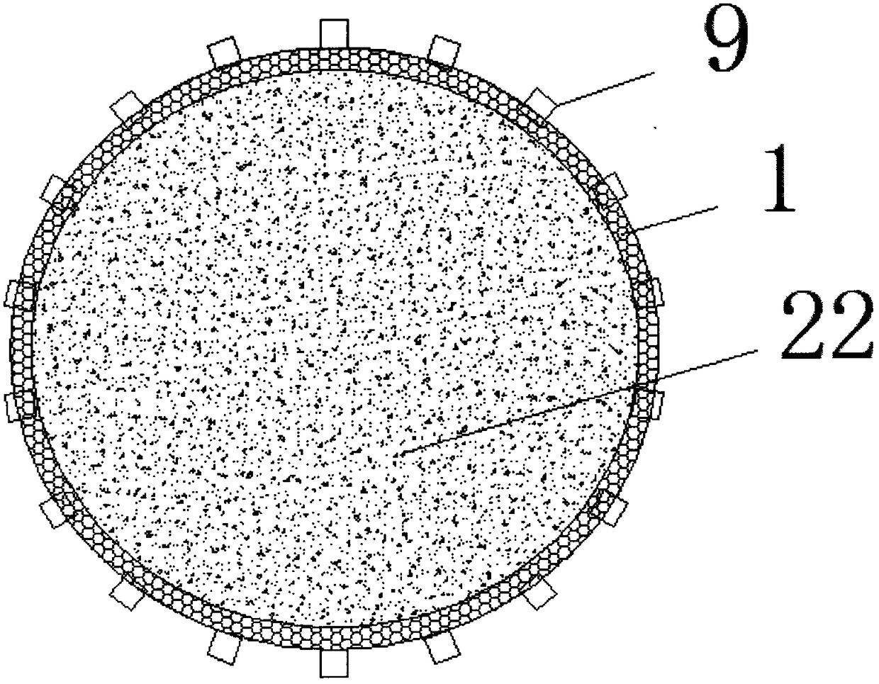 A kind of airbag for swamp pond