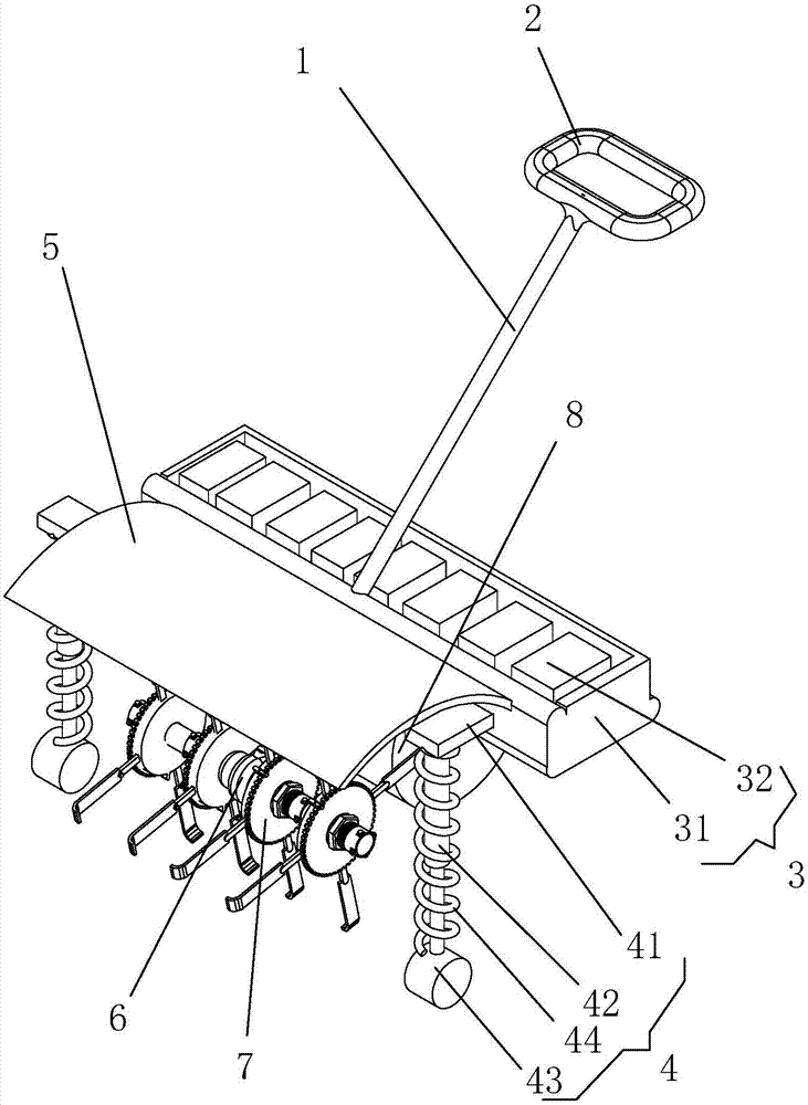 Soil scarification equipment capable of adjusting length of soil scarification rod