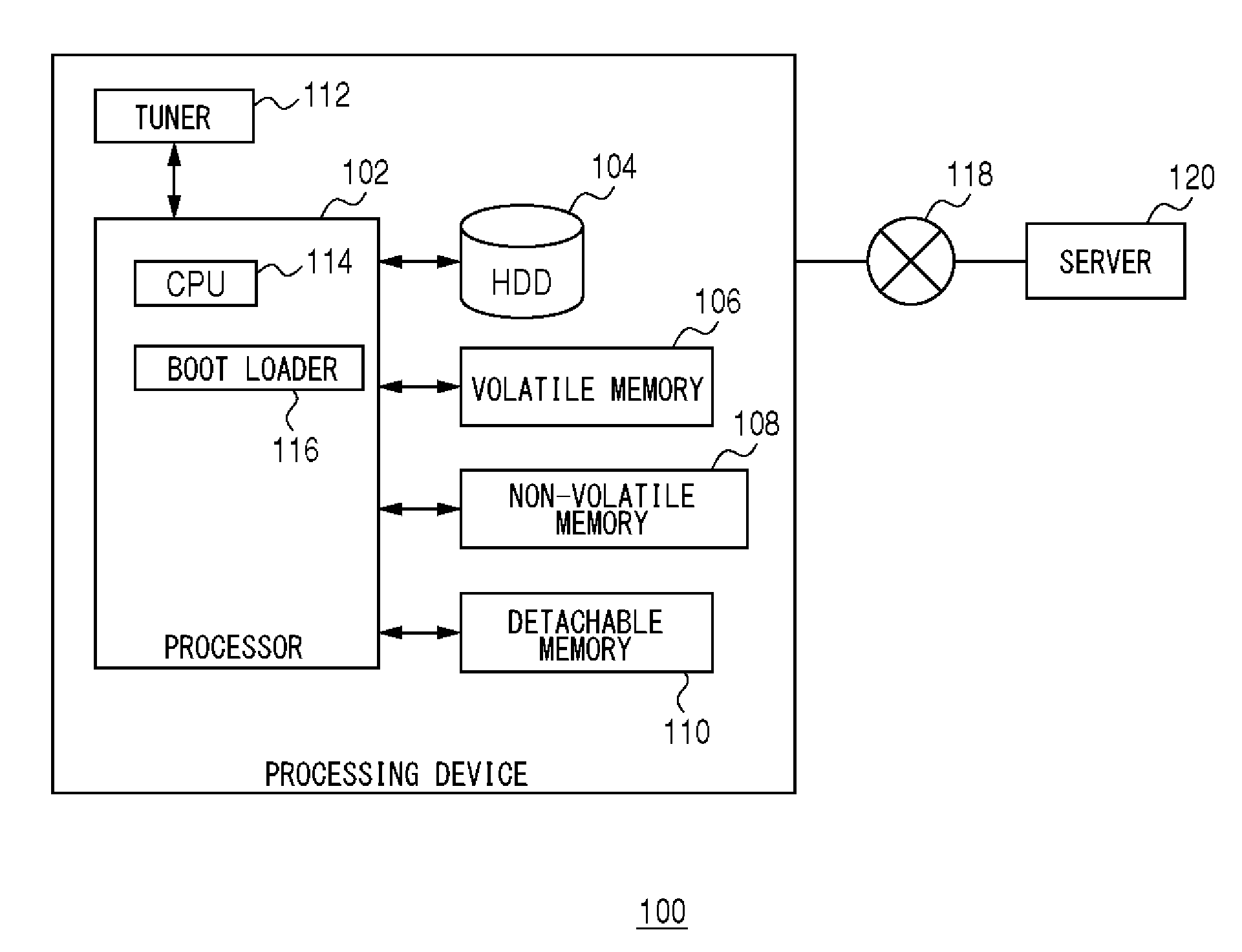 Processing device and writing method for writing a file to a storage medium