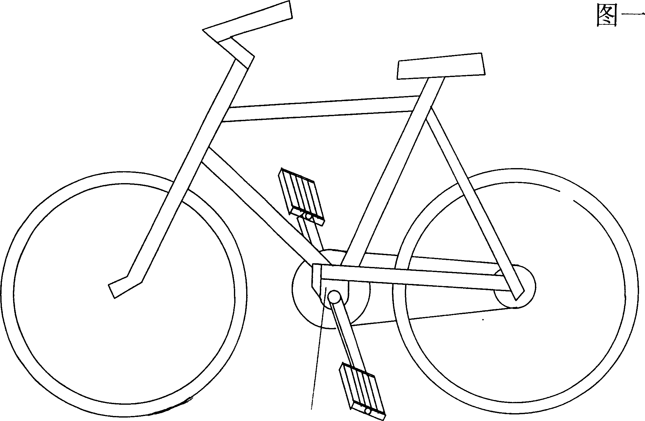 Foot controlled speed changing device for bicycle
