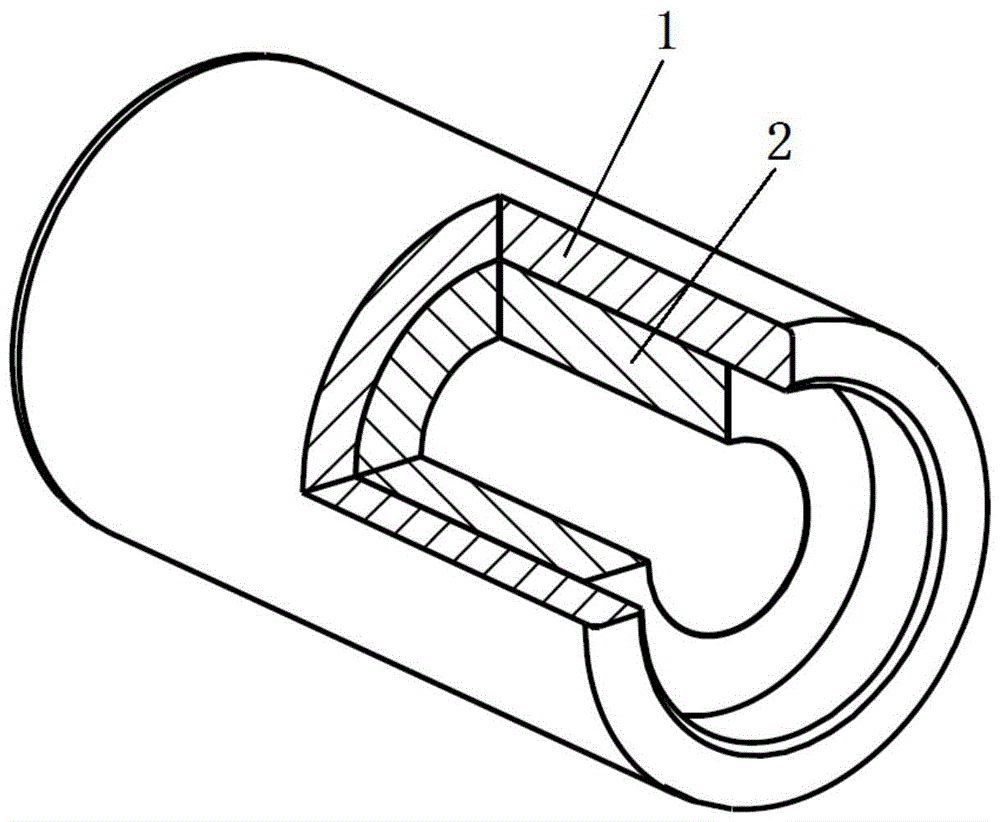 Composite piston pin for internal combustion engine