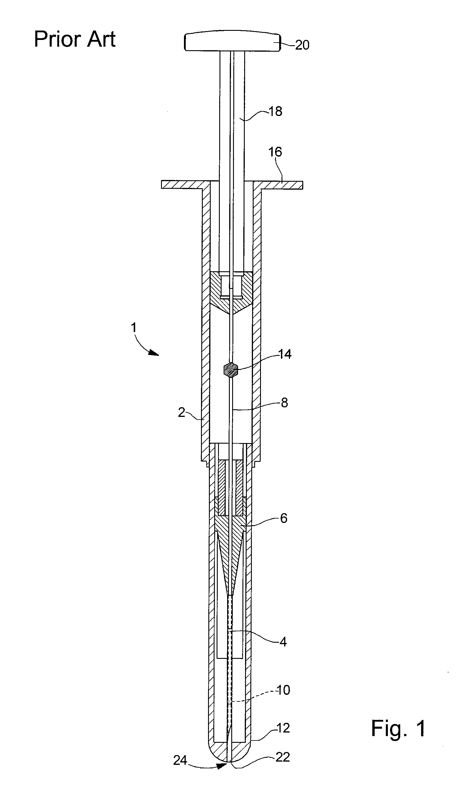 Device for injecting a pharmaceutical active principle
