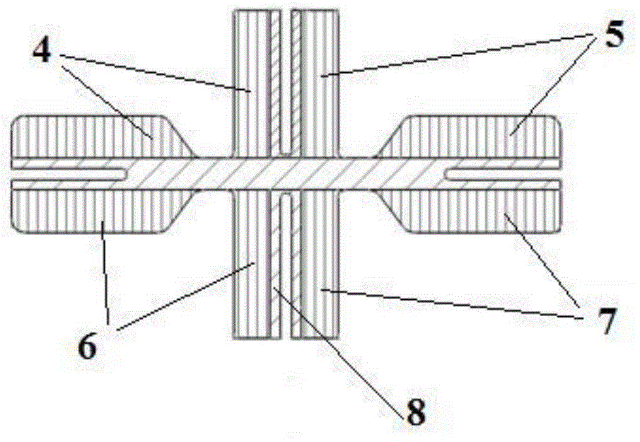 Partitioned paving molding die and method for multi-bundle and multi-positioning girder belts
