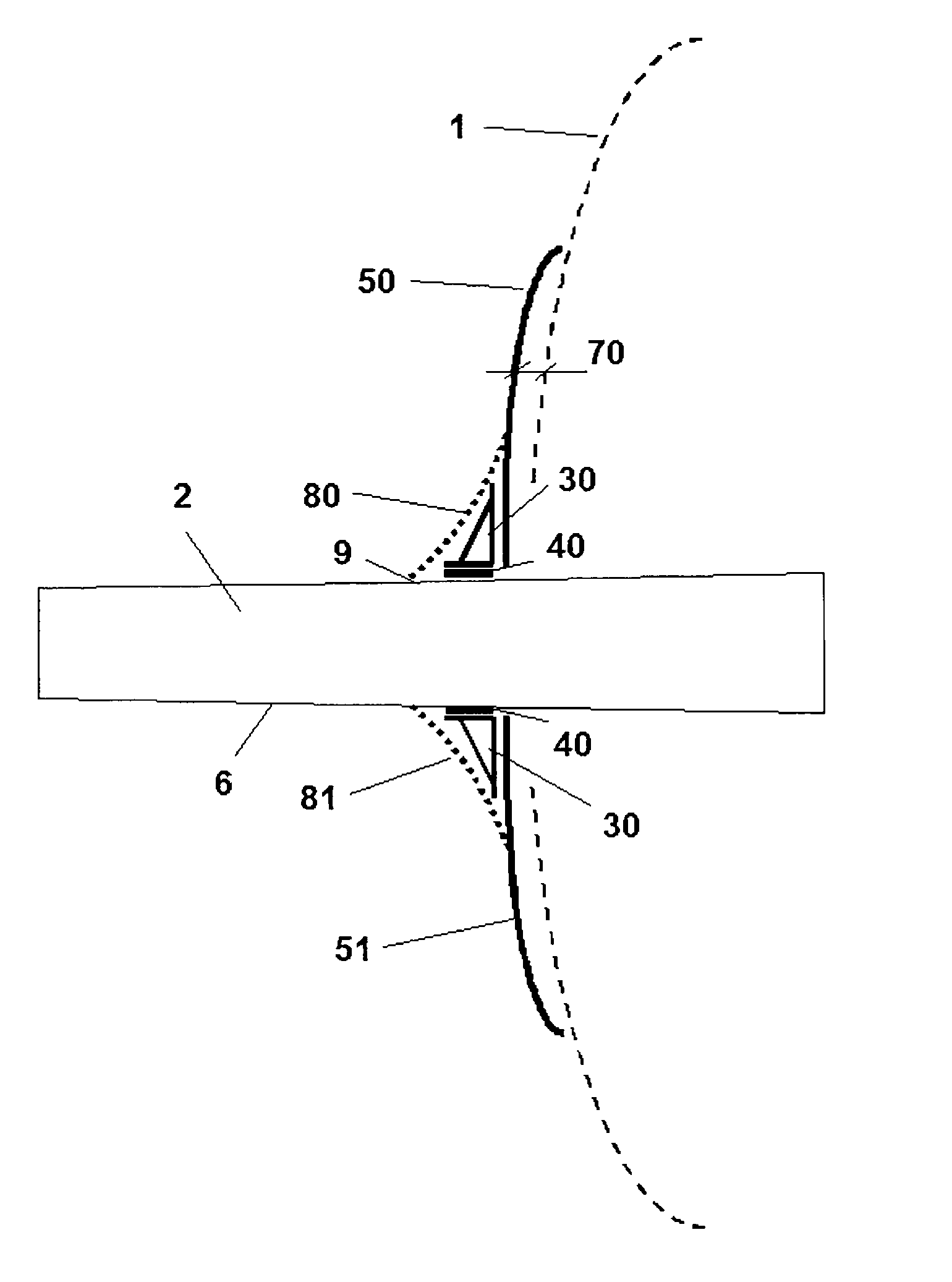 Fairing system for a horizontal stabiliser of an aircraft and process for installing said system