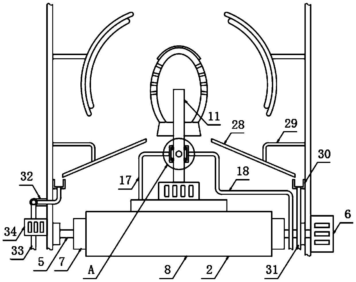 Chemical fiber textile material forming device