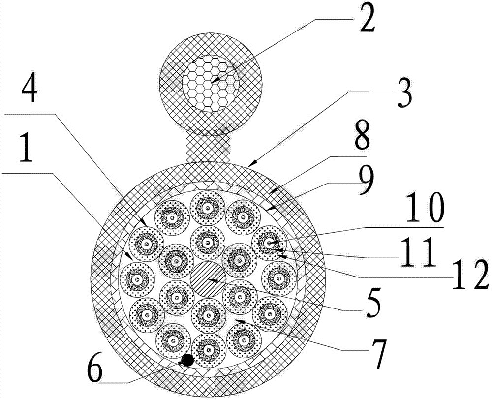 Self-supporting tight tube optical fiber bundling optical cable