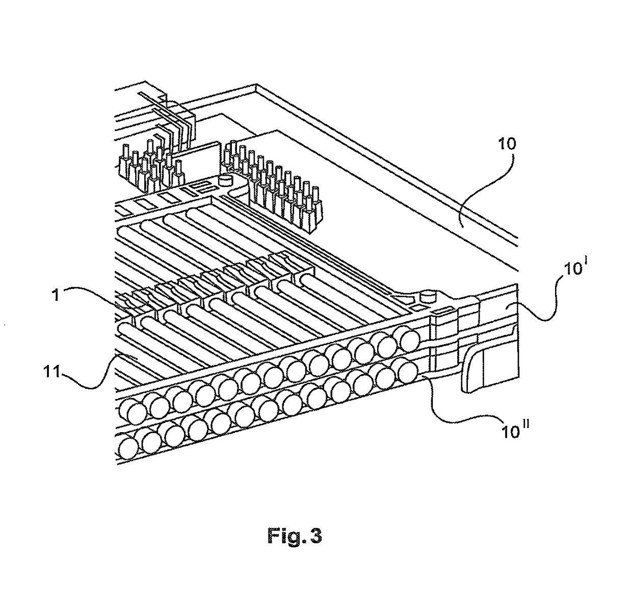 Sliding element for contacting printed circuit boards