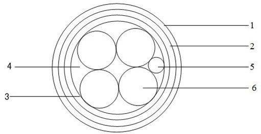 Optical-fibre composite low-voltage cable