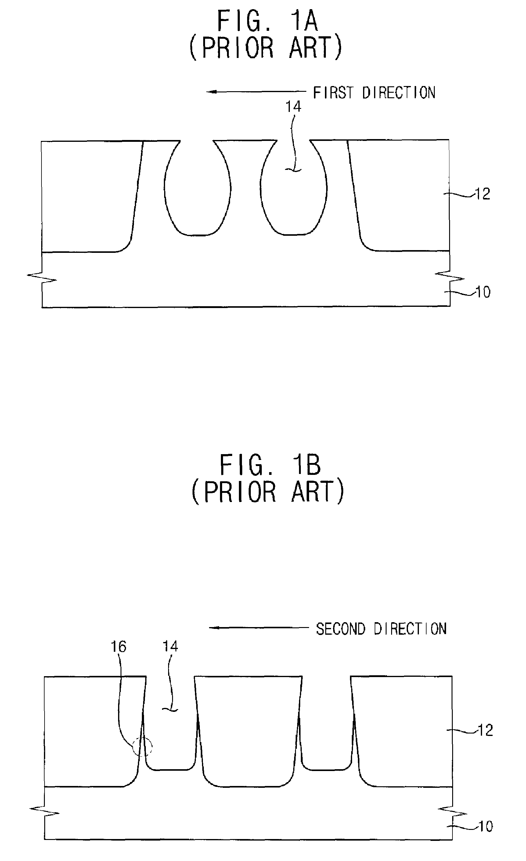 Methods of forming asymmetric recesses and gate structures that fill such recesses and related methods of forming semiconductor devices that include such recesses and gate structures