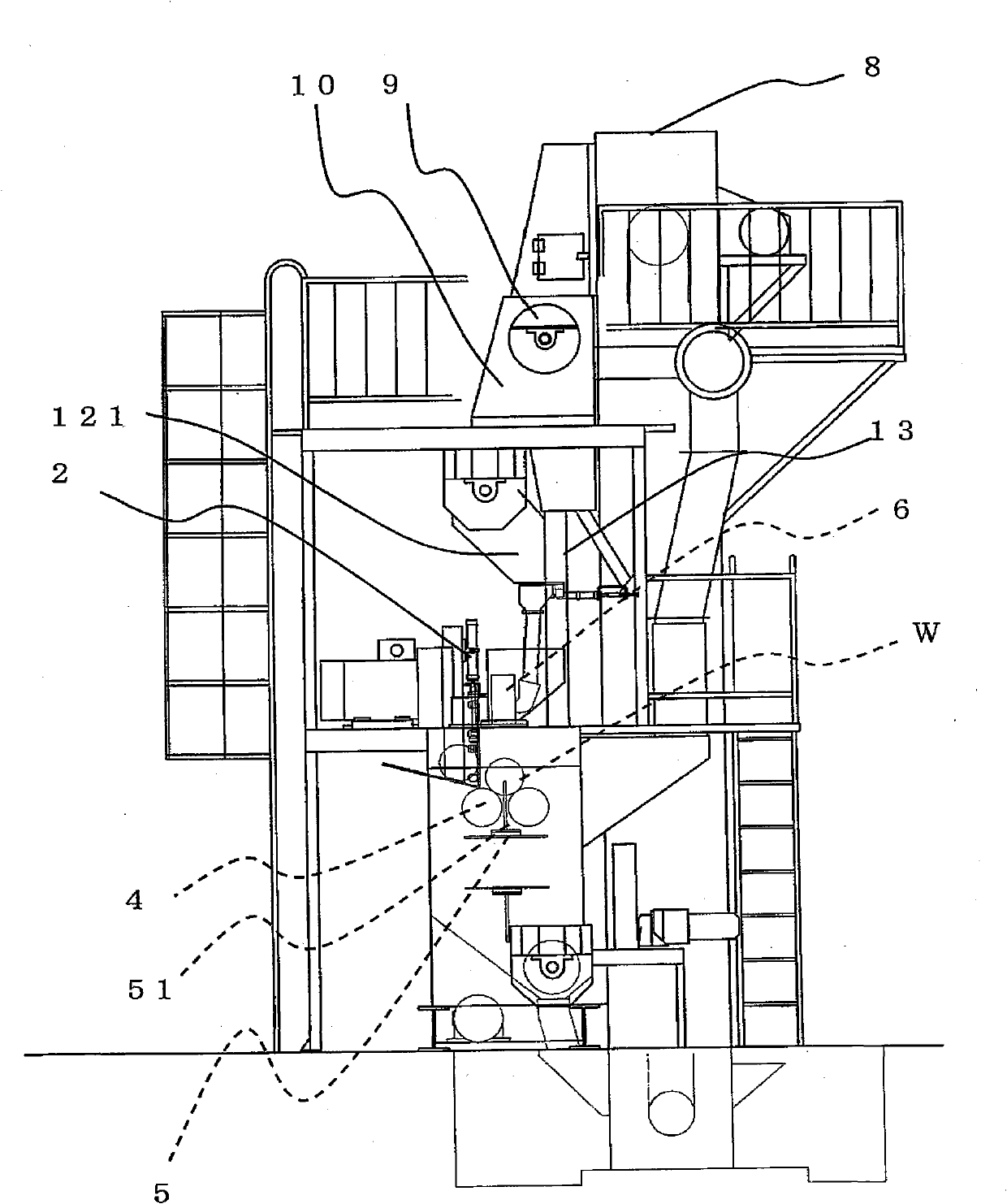Continuous conveyor type peen vulcanizing device and method