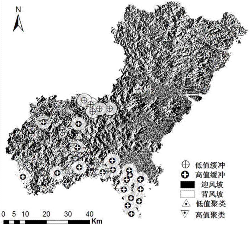 Topographical data-based test method of suspicious numerical values of telemetering rainfall amount sites