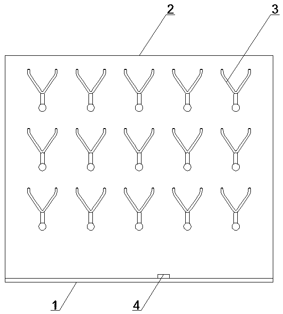 Hanger for spraying of ferromagnetic metal part of automobile