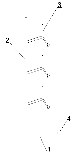 Hanger for spraying of ferromagnetic metal part of automobile
