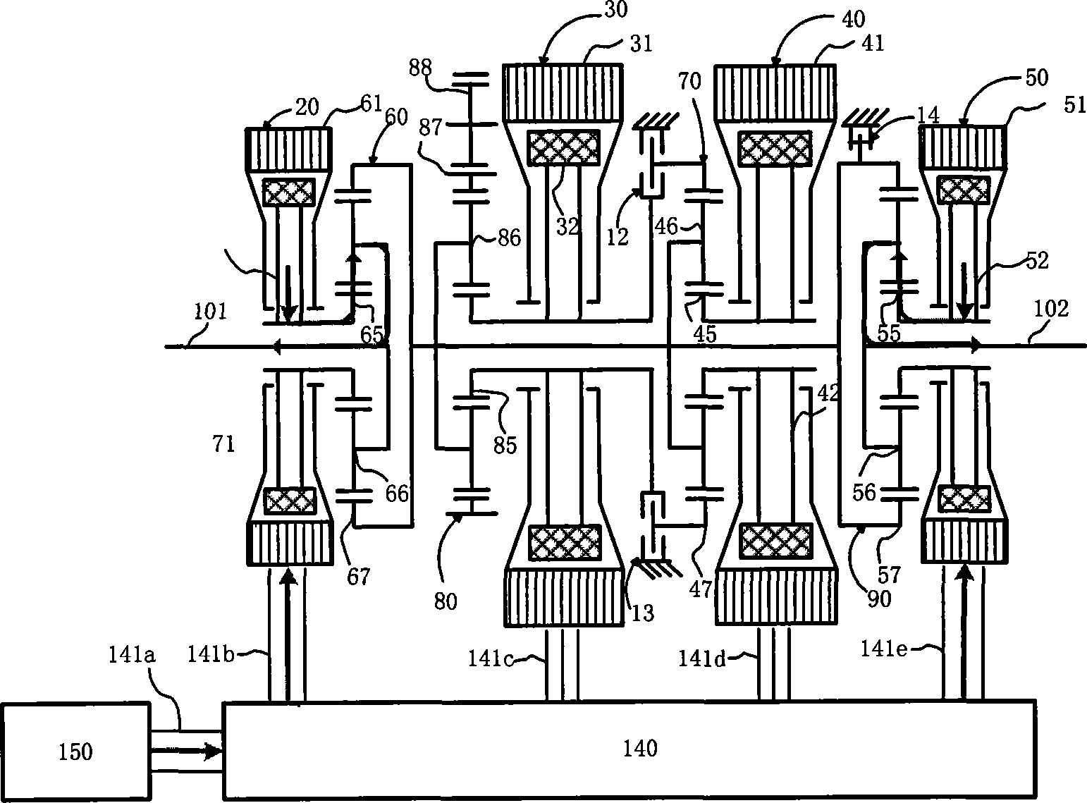 Independent steering type electromechanical composite transmission device for crawler