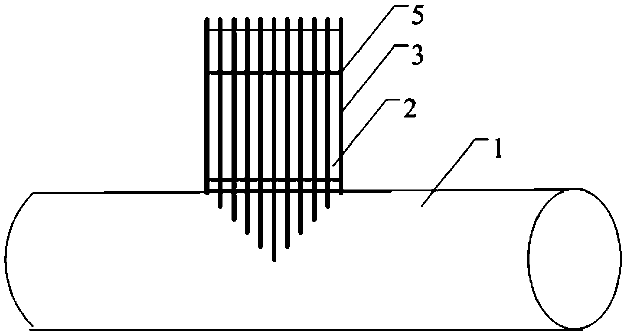 Setting-out tool and setting-out method for steel pipe construction