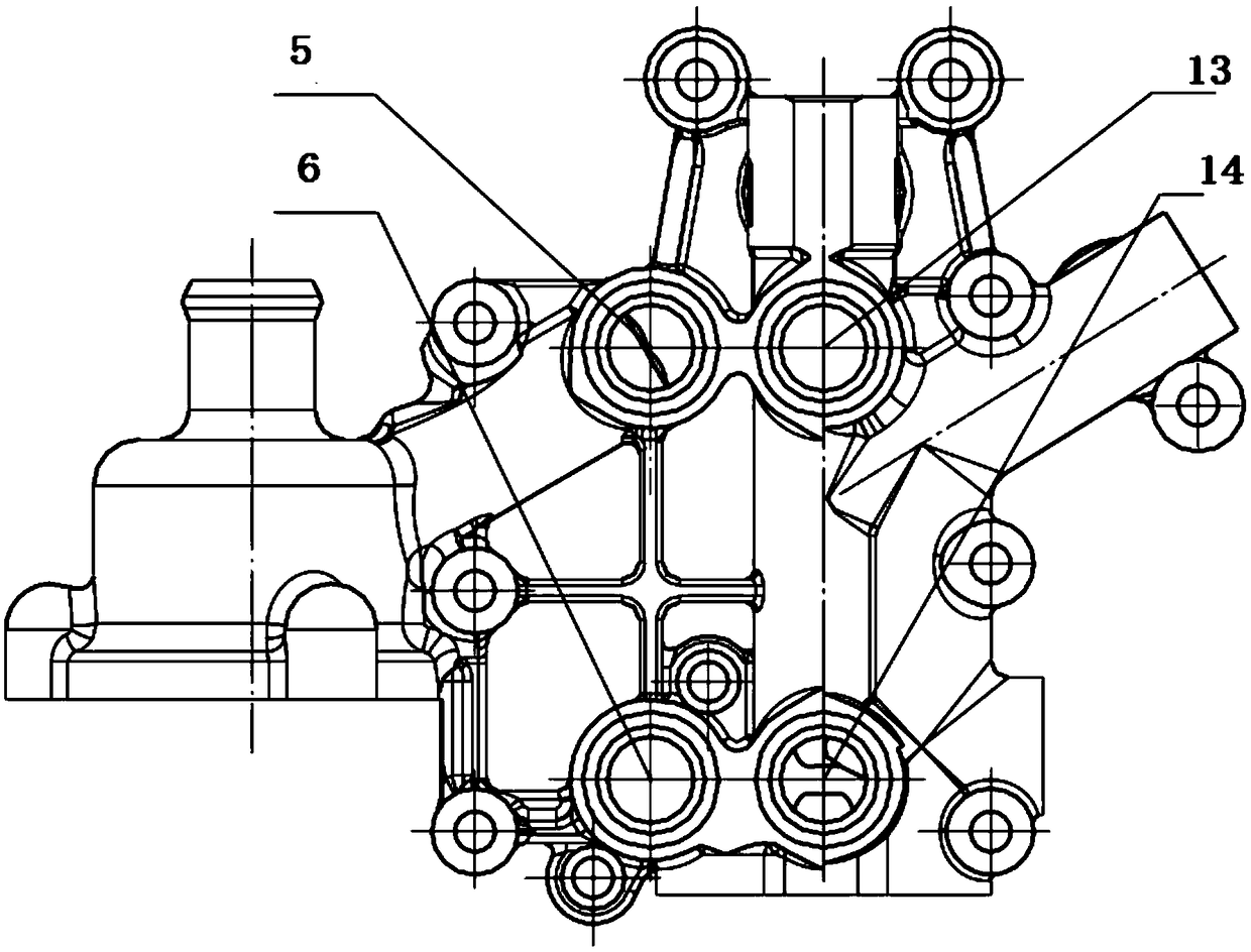 Integrated structure of machine oil heat exchanger seat and thermostat