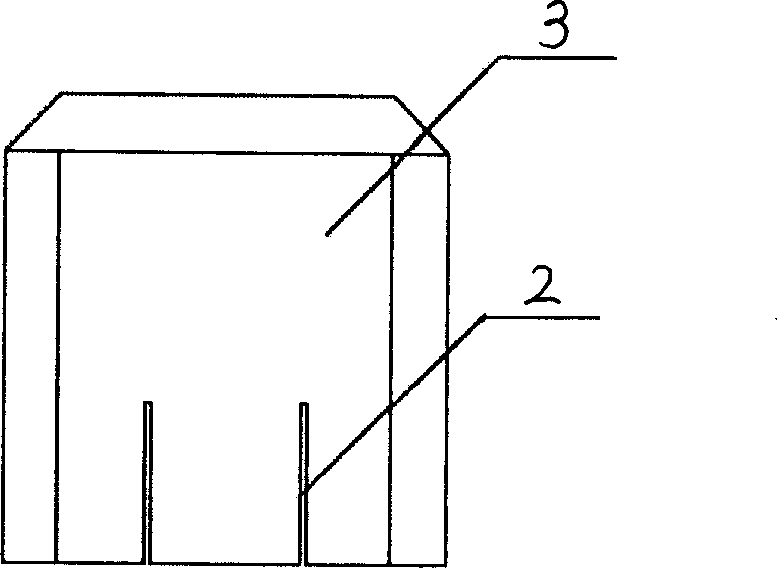 Process of forming grooves in the bottom and side of anode carbon block for aluminium electrolysis