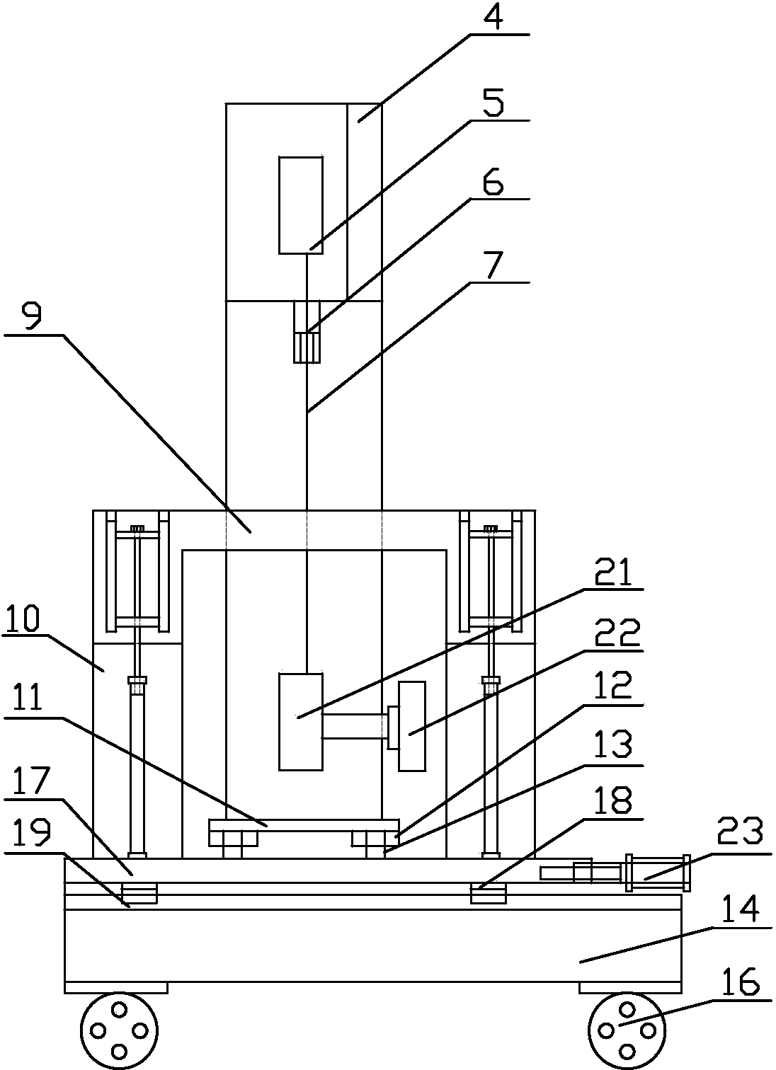 Vertical sawing machine