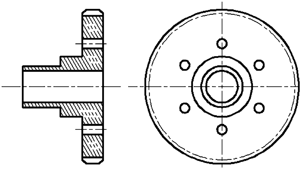 A processing device for single-point progressive forming of inner circle of tubular parts