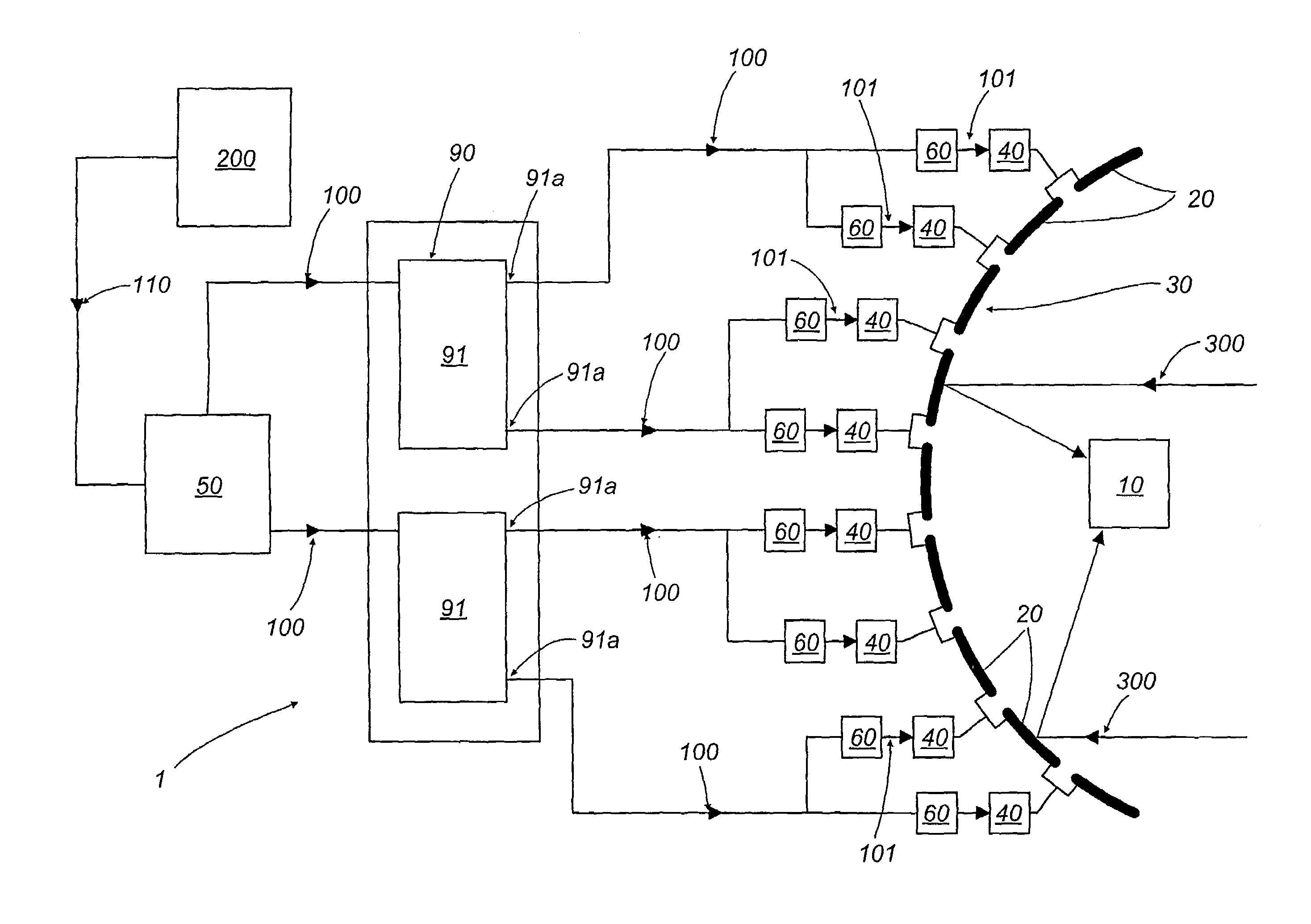 Apparatus for detecting electromagnetic radiation, in particular for radio astronomic applications