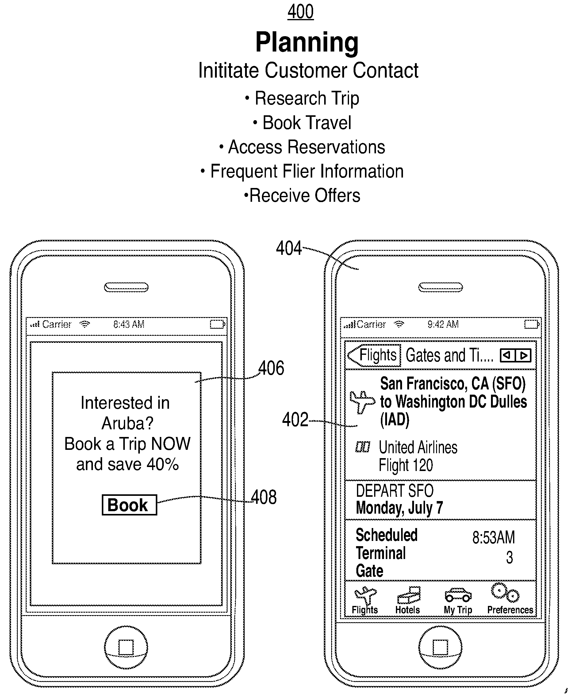 Systems and methods for accessing travel services using a portable electronic device