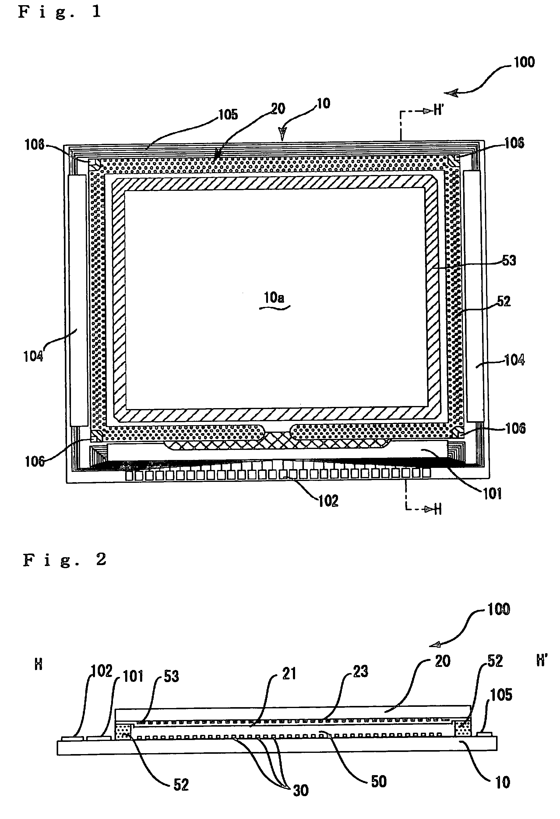 Electro-optic device comprising a recess/projection pattern obtained by rotating a reference pattern about a predetermined position