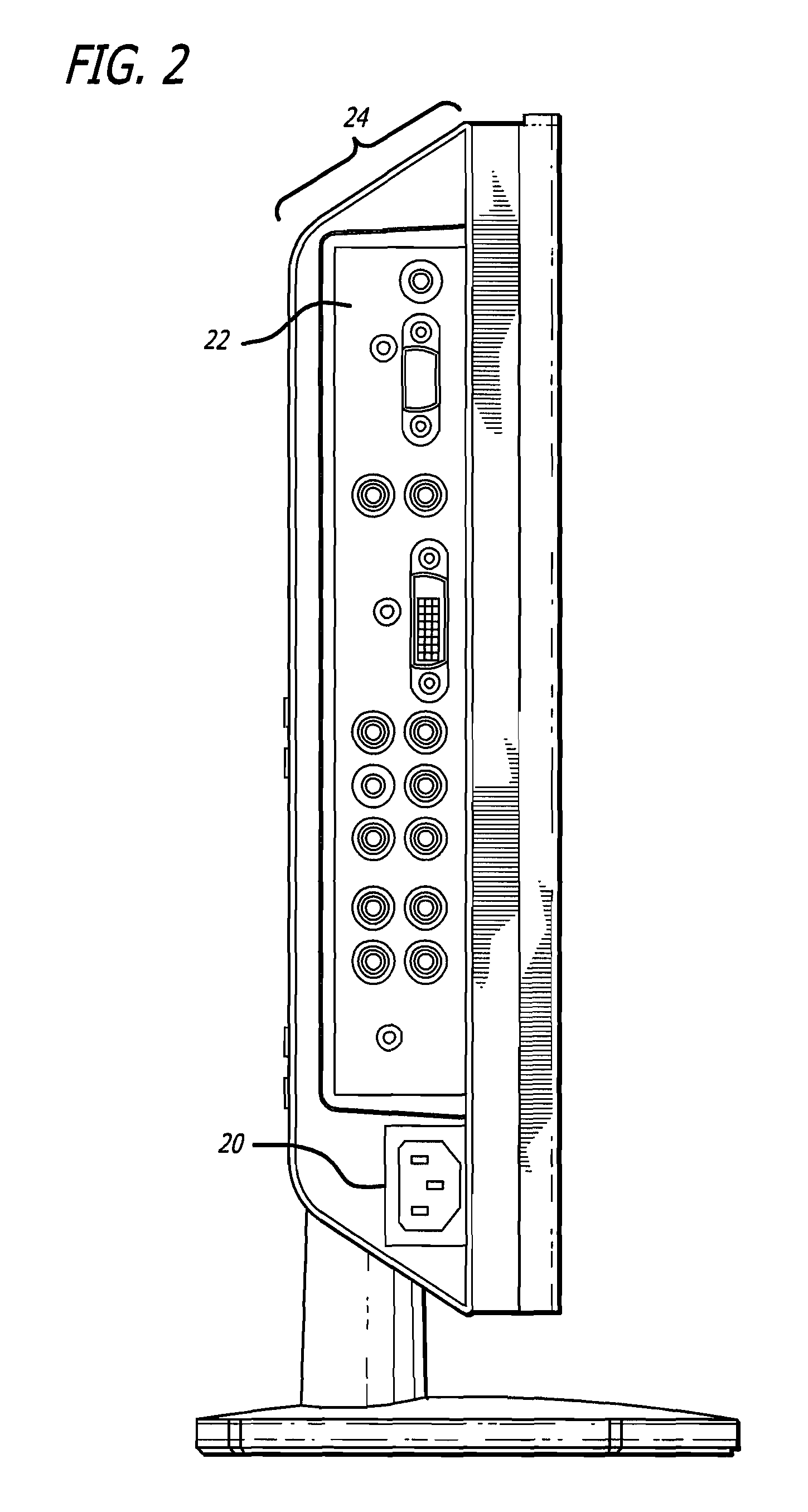 Back panel for video display device