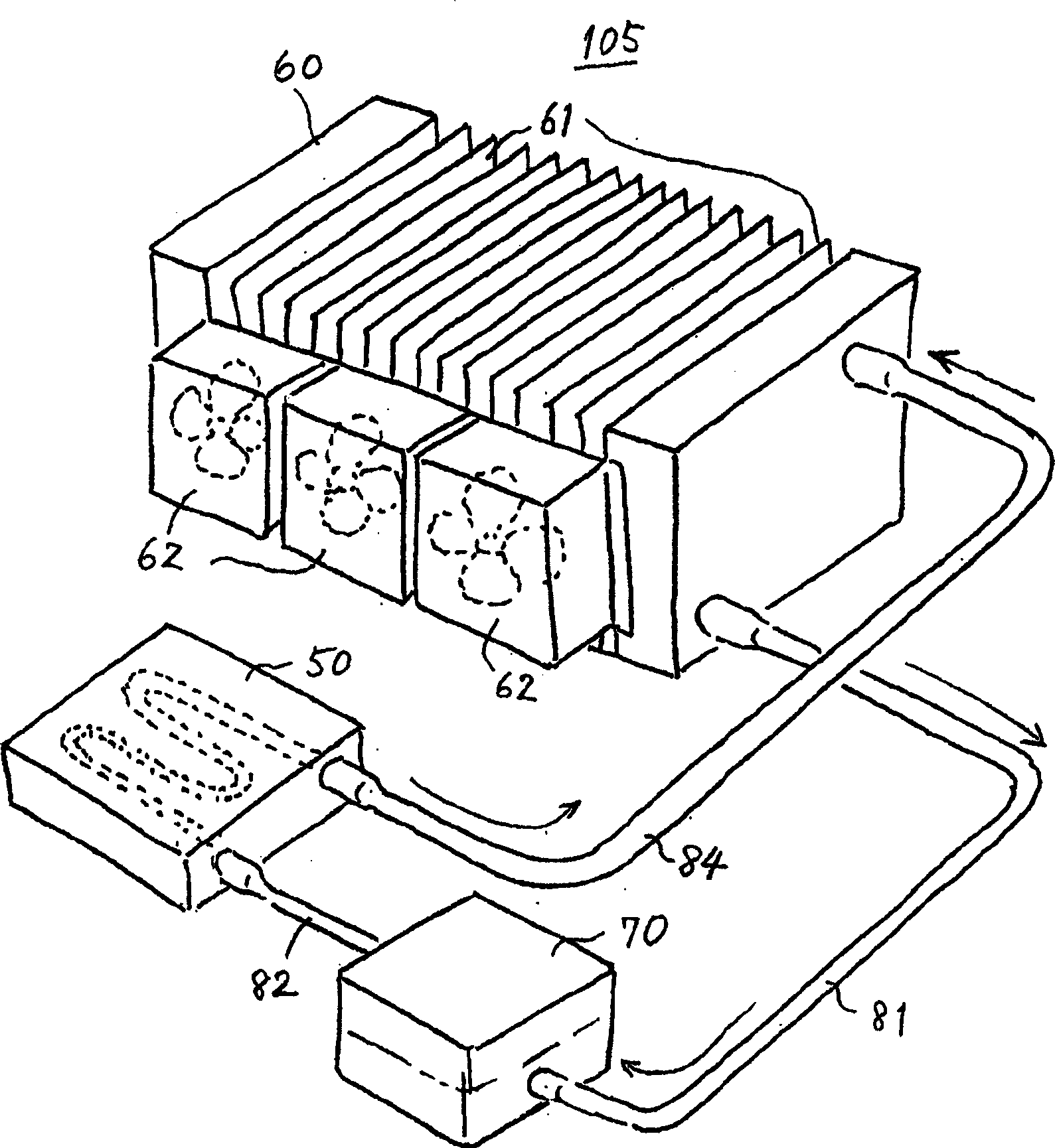 Cooling system for electronic apparatus, and electronic apparatus using the same