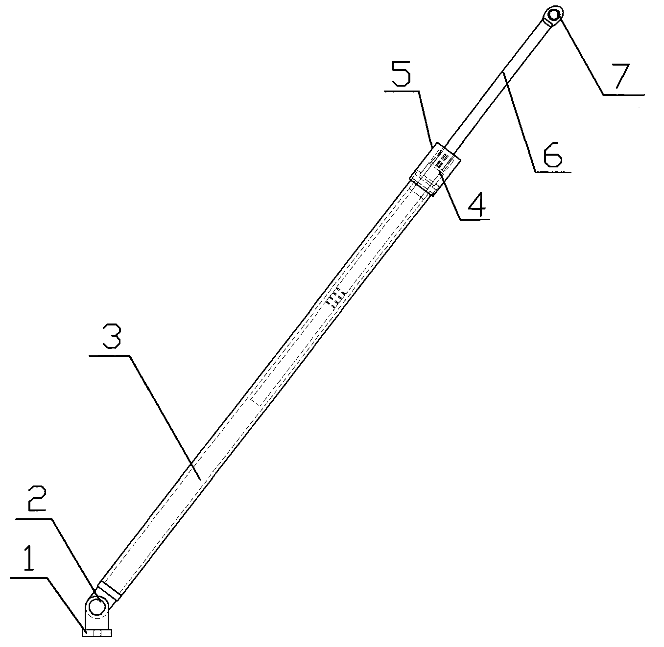 Hand-locking type support rod of tip-up door