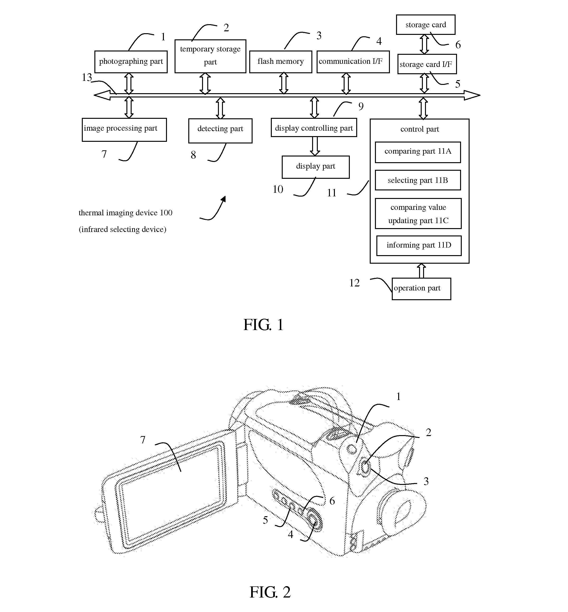 Infrared selecting device and method