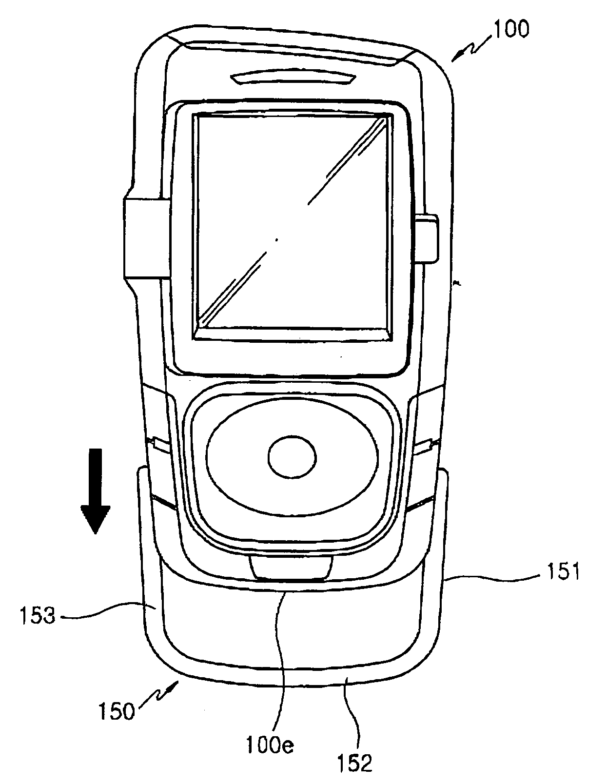 Portable digital communication apparatus having improved grip