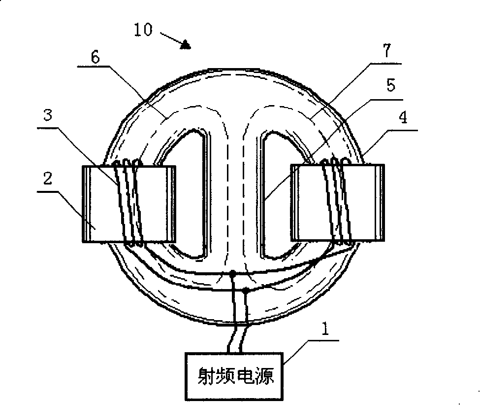 Electrodeless induction lamp with a plurality of closed loop circuit