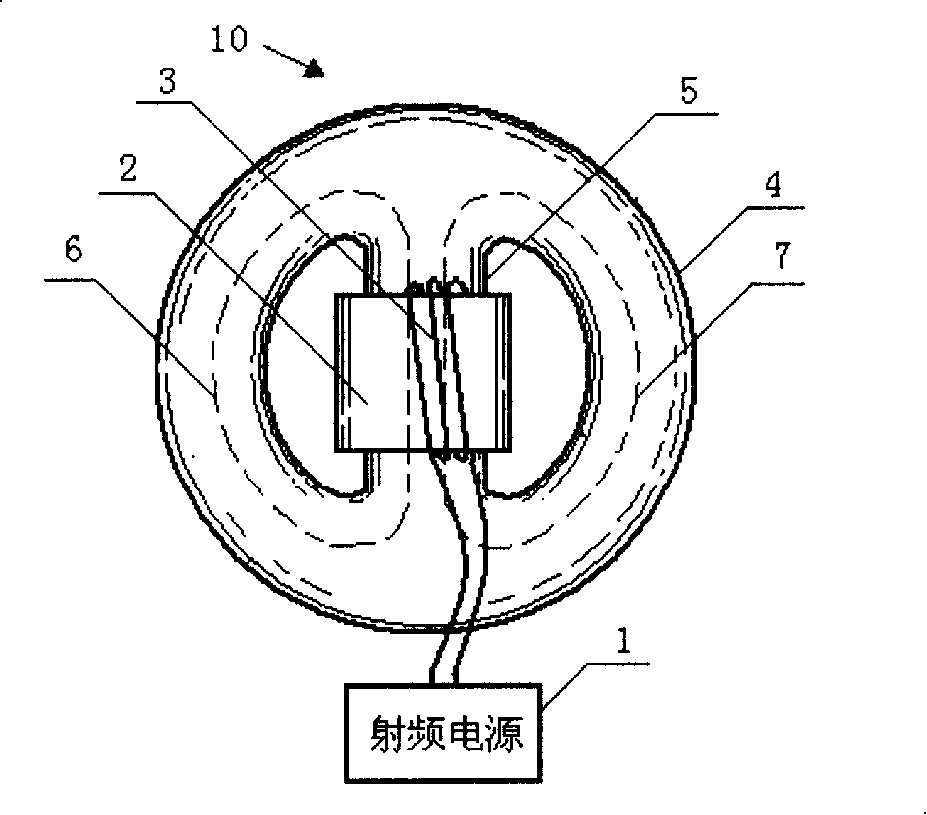Electrodeless induction lamp with a plurality of closed loop circuit