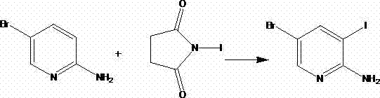 Method for synthesizing 2-amino-3-iodo-5-bromopyridine