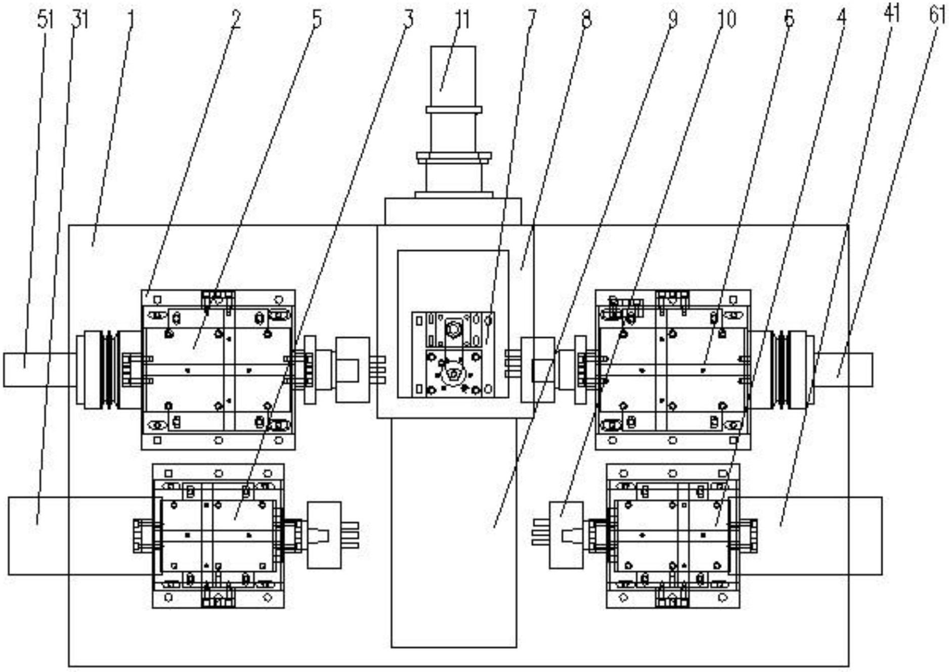 Machine tool for simultaneously machining threaded holes on air inlet side and air outlet side of cylinder
