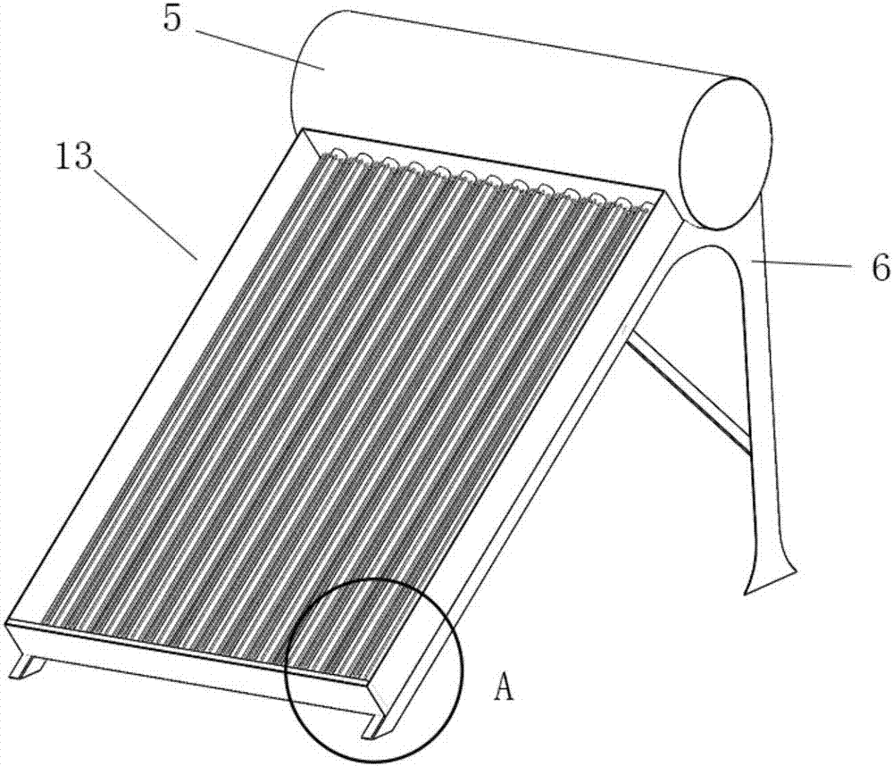A tapered and diverging nozzle type heat pipe solar water heater