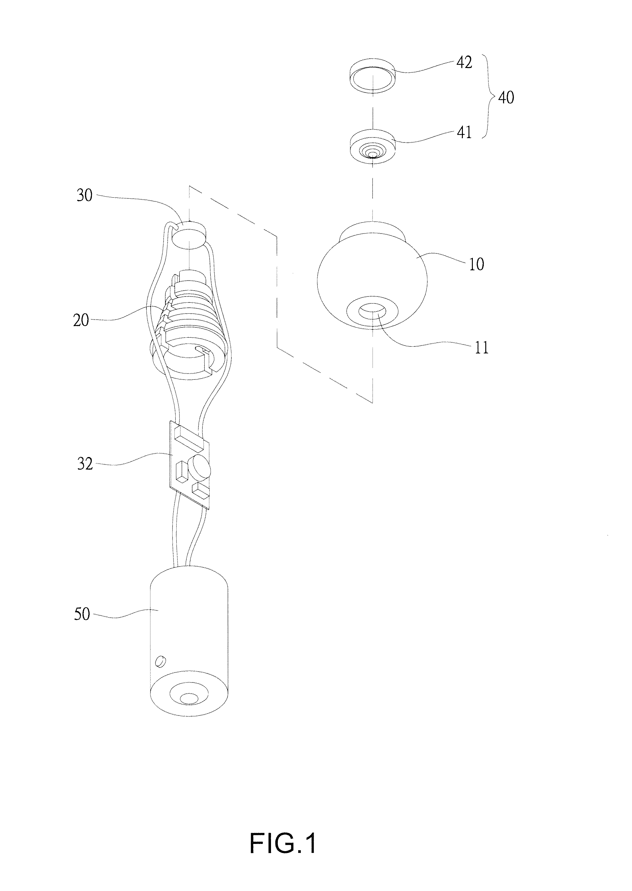 Tungsten-Filament-Like Light-Emitting Diode Lamp Structure