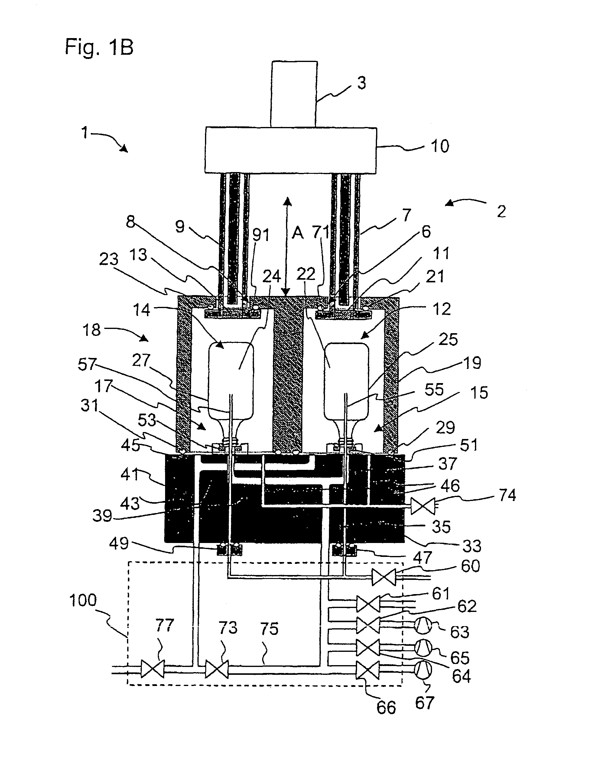 Multi-place coating apparatus and process for plasma coating